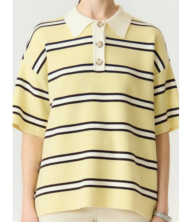 YAS YASISABELL 2/4  KNIT STRIPES ANISE/BROWN