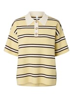 YAS YASISABELL 2/4  KNIT STRIPES ANISE/BROWN