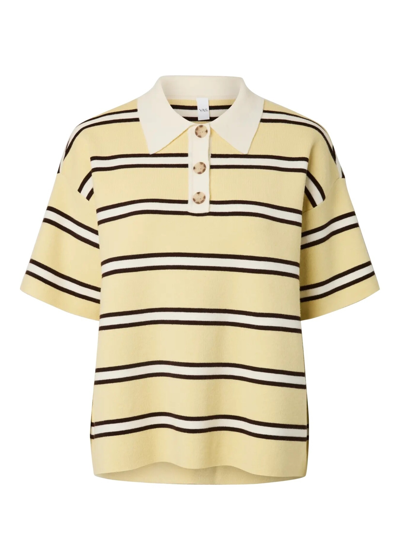 YAS YASISABELL 2/4  KNIT STRIPES ANISE/BROWN