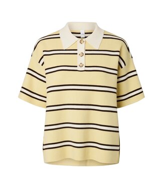 YAS YASISABELL 2/4  KNIT STRIPES ANISE/BROWN