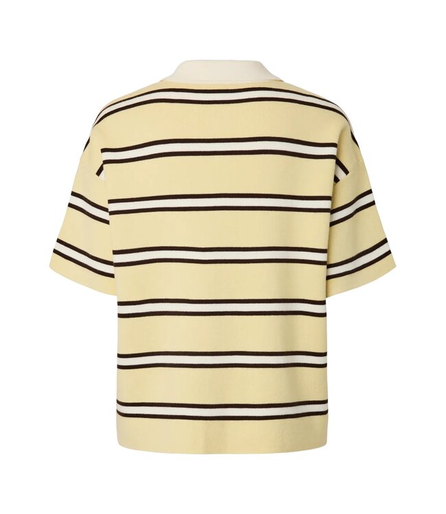 YAS YASISABELL 2/4  KNIT STRIPES ANISE/BROWN