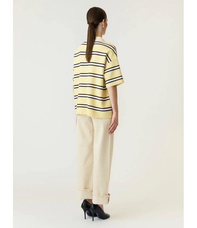 YAS YASISABELL 2/4  KNIT STRIPES ANISE/BROWN