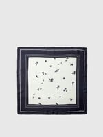SELECTED FEMME SLFSARA LARGE SILK SCARF EGRET/PRINT