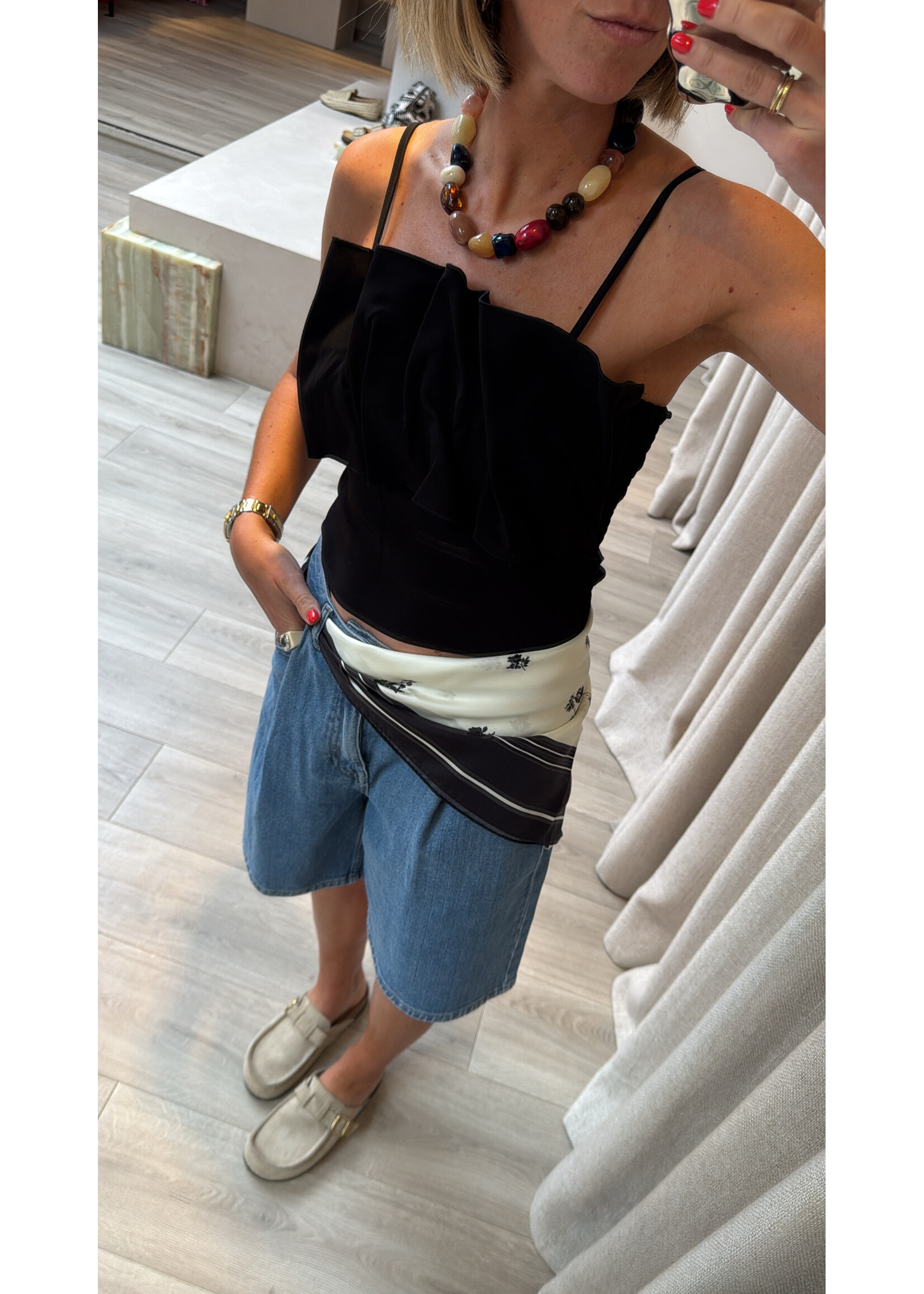 SELECTED FEMME SLFVINELLE PLEATED BANDEAU TOP
