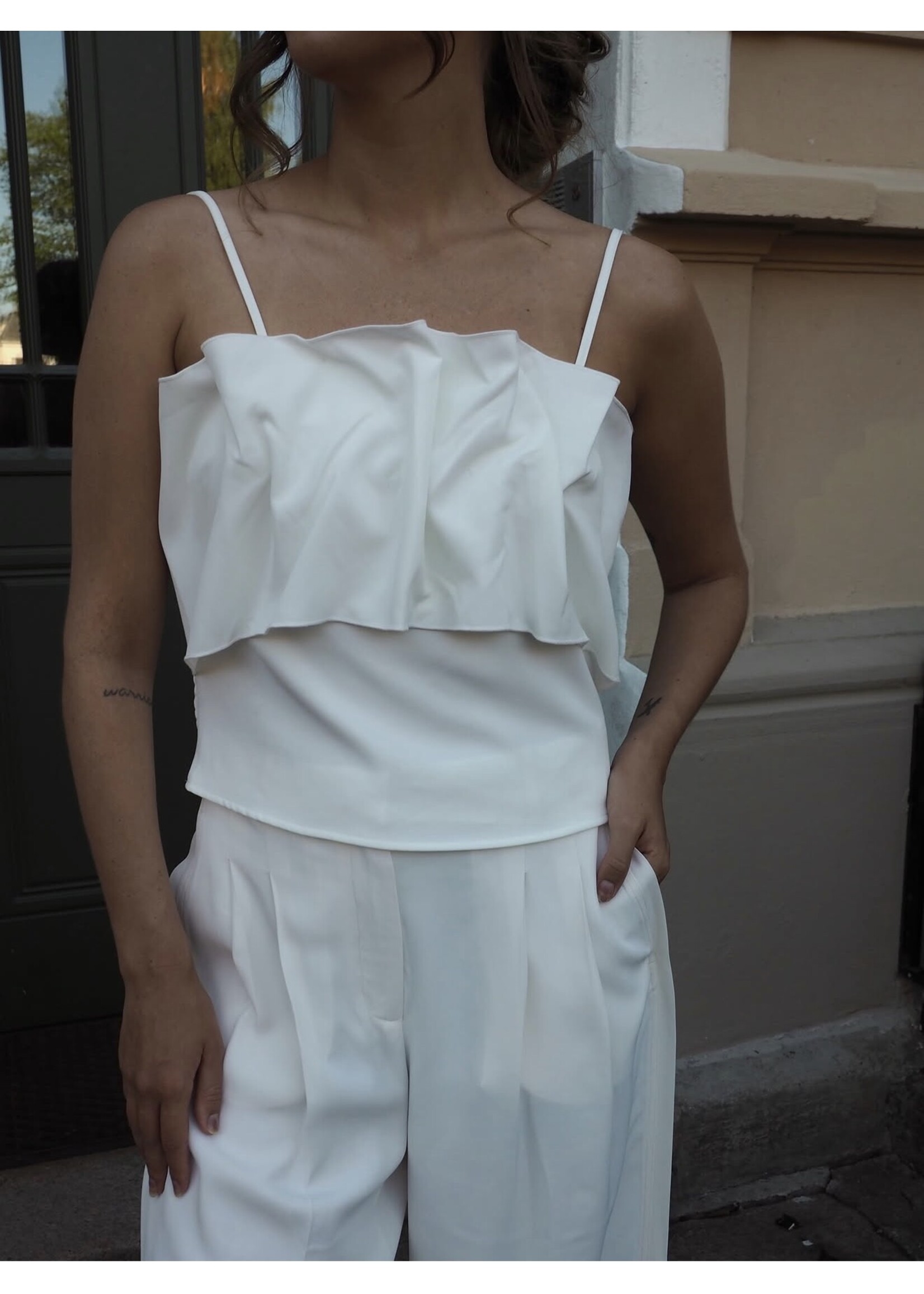 SELECTED FEMME SLFVINELLE PLEATED BANDEAU TOP