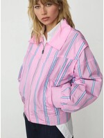 LAAGAM LA WATSON BOMBER PINK STRIPED