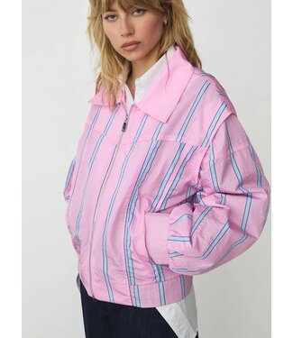 LAAGAM LA WATSON BOMBER PINK STRIPED