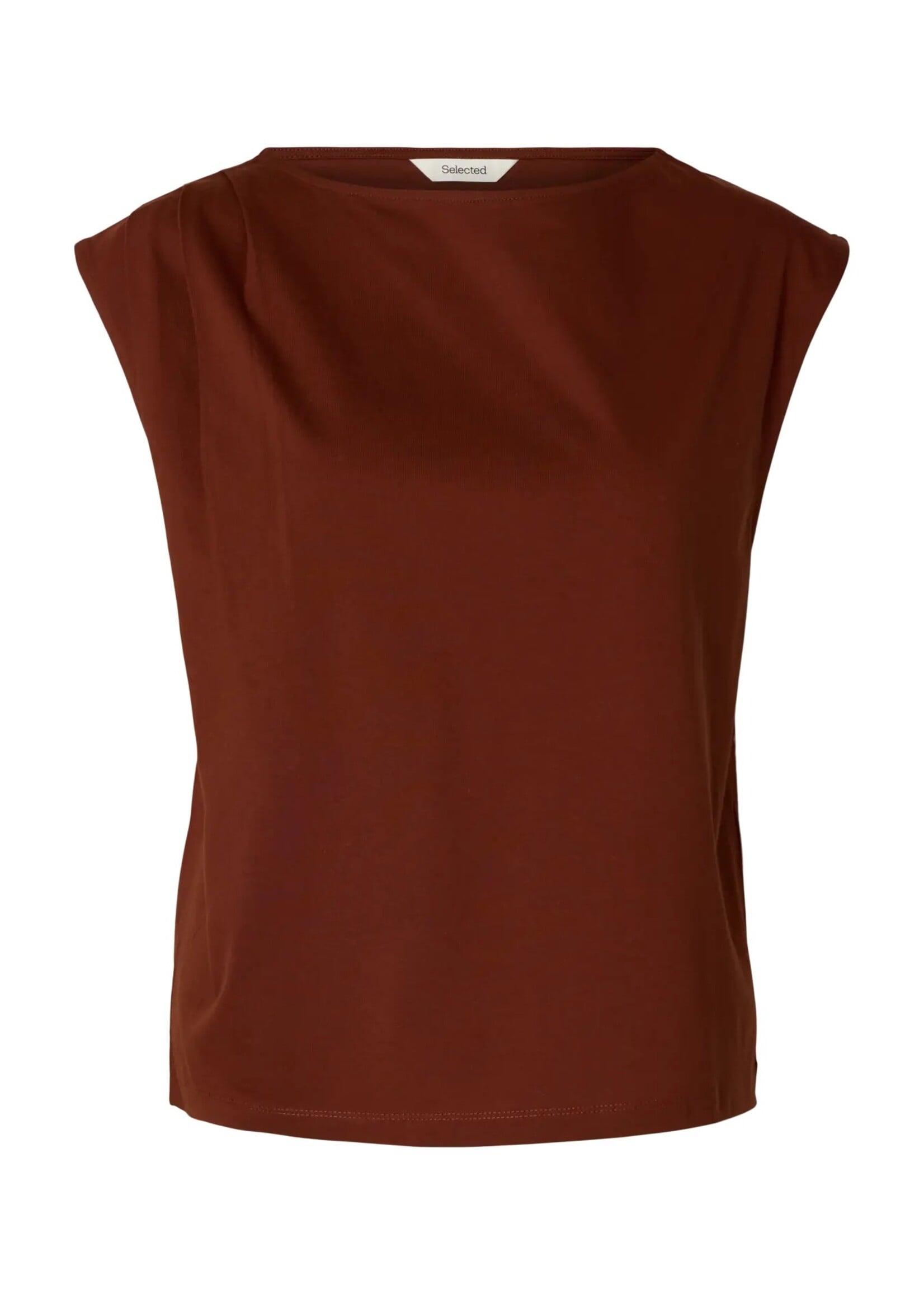 SELECTED FEMME SLFCALLI SL TOP CHERRY MAHOGANY
