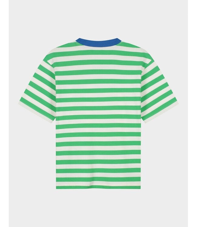 STIEGLITZ ST CAIRA T-SHIRT SS GREEN STRIPE