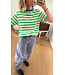 STIEGLITZ ST CAIRA T-SHIRT SS GREEN STRIPE