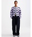 STIEGLITZ ST MOYA CARDIGAN STRIPE PURPLE/GREY/LILA