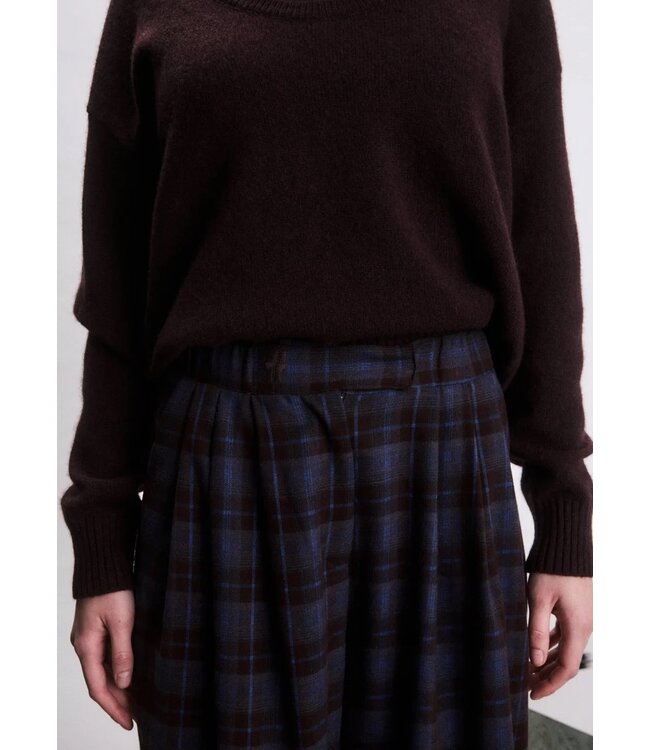 JIJI JI MIGUEL PANT CHECK BORDEAUX/BLUE