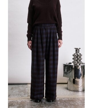 JIJI JI MIGUEL PANT CHECK BORDEAUX/BLUE