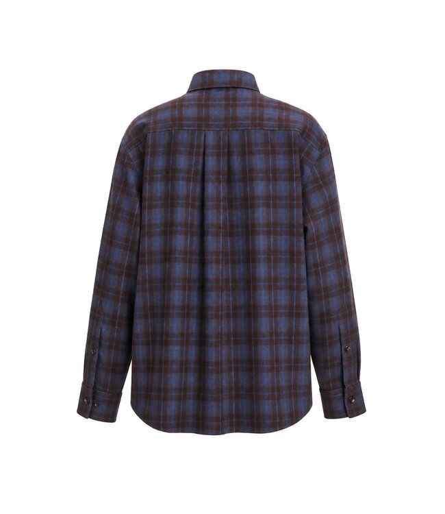 JIJI JI ROMAIN SHIRT CHECK BORDEAUX/BLUE
