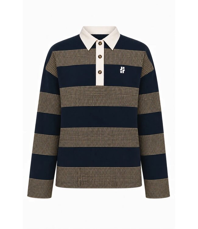 JIJI JI SHANE POLO BLUE MARINE/CHECK