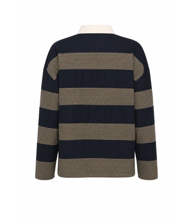 JIJI JI SHANE POLO BLUE MARINE/CHECK