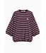 JIJI JI LUC TSHIRT LM STRIPES AUBERGINE/CREME