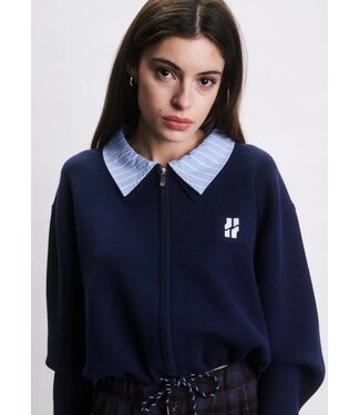JIJI JI JIM CARDIGAN BLUE MARINE