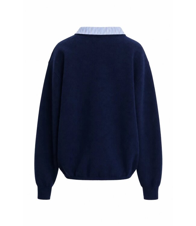 JIJI JI JIM CARDIGAN BLUE MARINE