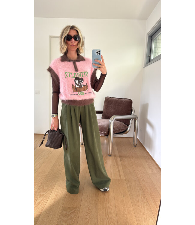 LIVTHELABEL LTL CAMILLE PANTS KHAKI GREEN