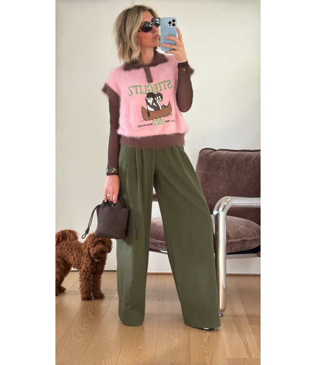 LIVTHELABEL LTL CAMILLE PANTS KHAKI GREEN