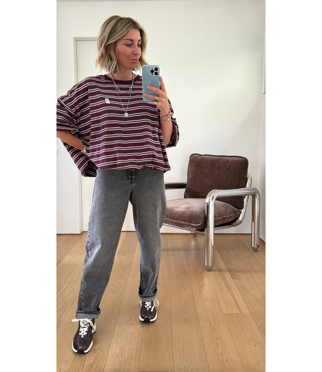 SELECTED FEMME SLWBARREL BEA-KORI HW JEANS NOOS MEDIUM GREY
