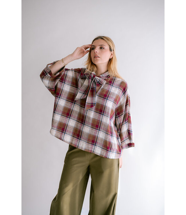 HELD HE MOLLIE BLOUSE SQUARE BORDEAUX