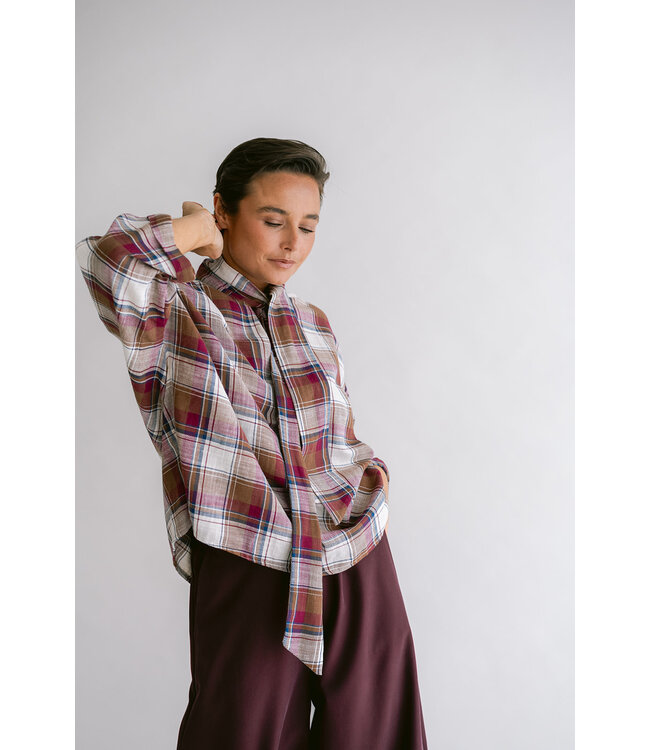 HELD HE MOLLIE BLOUSE SQUARE BORDEAUX