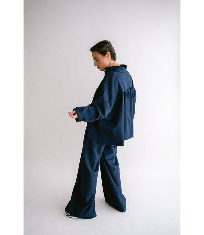 HELD HE MAYA NEW BLOUSE SOLID NAVY