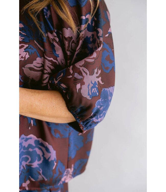HELD HE MABEL BLOUSE BORDEAUX FLOWER