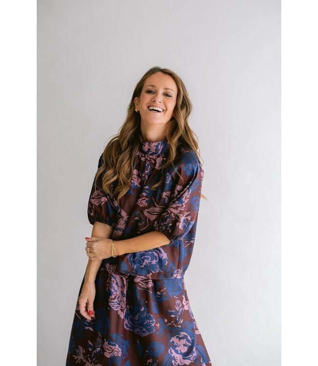 HELD HE MABEL BLOUSE BORDEAUX FLOWER