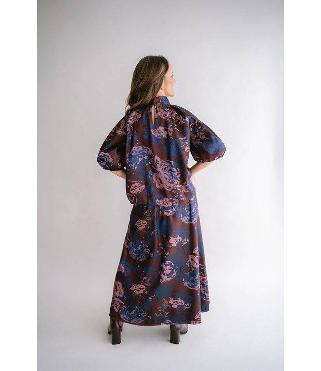 HELD HE JUJLIETTE SKIRT BORDEAUX FLOWER