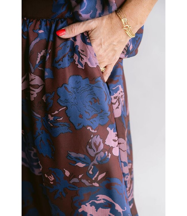 HELD HE JUJLIETTE SKIRT BORDEAUX FLOWER