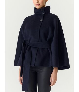YAS YASALMIO HANDMADE WOOL BLEND JACKET NAVY BLAZER