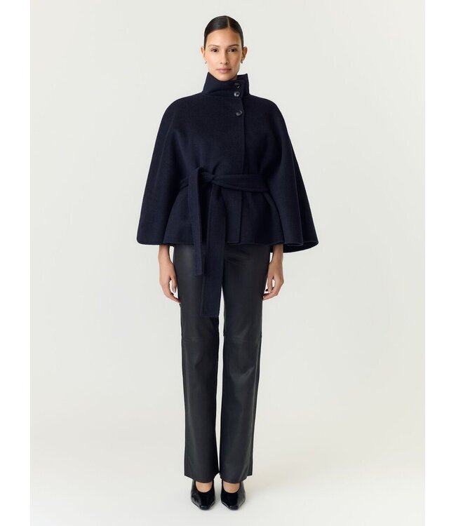 YAS YASALMIO HANDMADE WOOL BLEND JACKET NAVY BLAZER