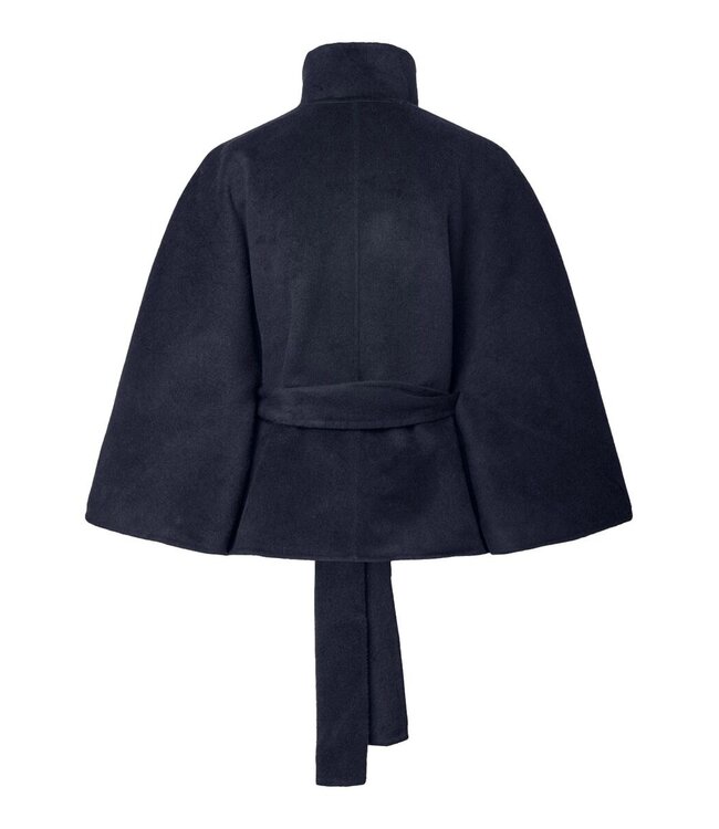 YAS YASALMIO HANDMADE WOOL BLEND JACKET NAVY BLAZER