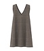 YAS YASDAKOTA SL WIDE SPENCER DRESS TAUPE GREY/CHECKS