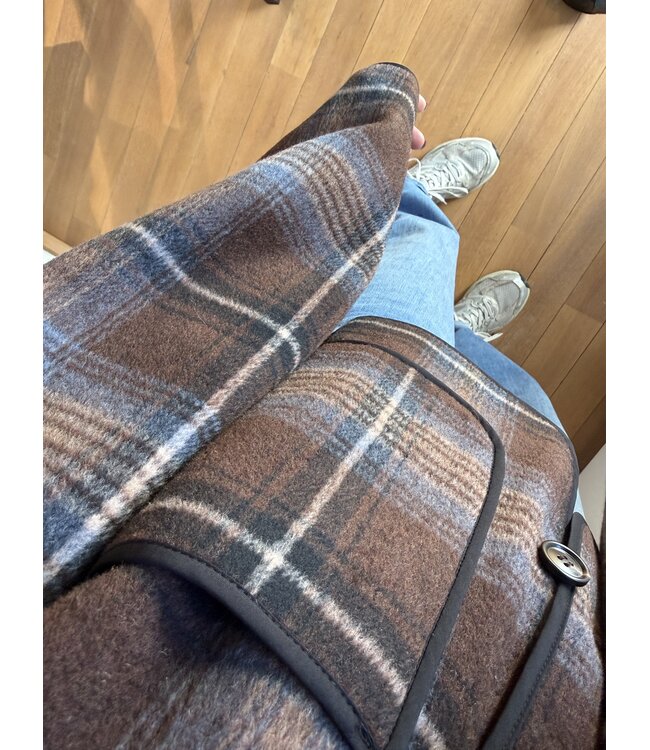 YAS YASCALINO LS SCARF JACKET CARAFE CARINO CHECKS