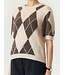 YAS YASJOHI SS WOOL BLEND NOOS CHECKS OATMEAL/TAUPE