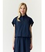 YAS YASLEONA CS SHORT TOP NAVY BLAZER/CHECKS