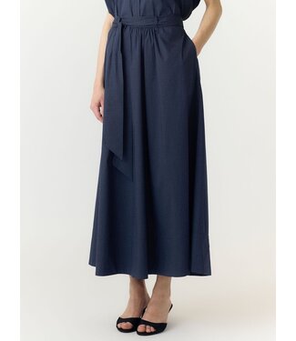YAS YASLEONA HW LONG SKIRT NAVY BLAZER/CHECKS