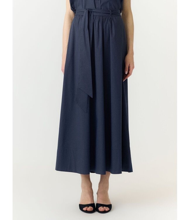 YAS YASLEONA HW LONG SKIRT NAVY BLAZER/CHECKS