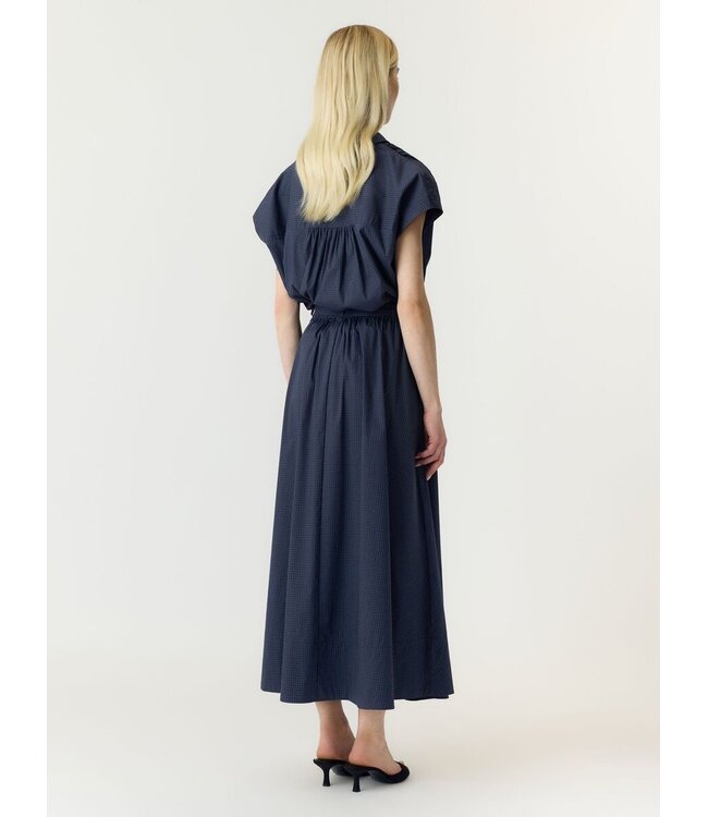 YAS YASLEONA HW LONG SKIRT NAVY BLAZER/CHECKS