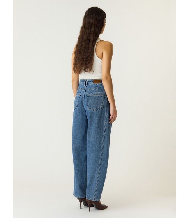 YAS YASCAMEA HW BARREL ANKLE JEANS LIGHT BLUE DENIM