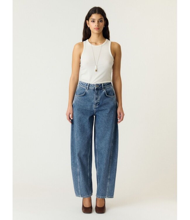 YAS YASCAMEA HW BARREL ANKLE JEANS LIGHT BLUE DENIM