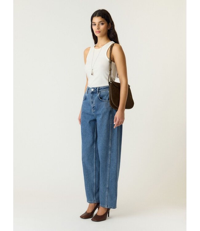 YAS YASCAMEA HW BARREL ANKLE JEANS LIGHT BLUE DENIM