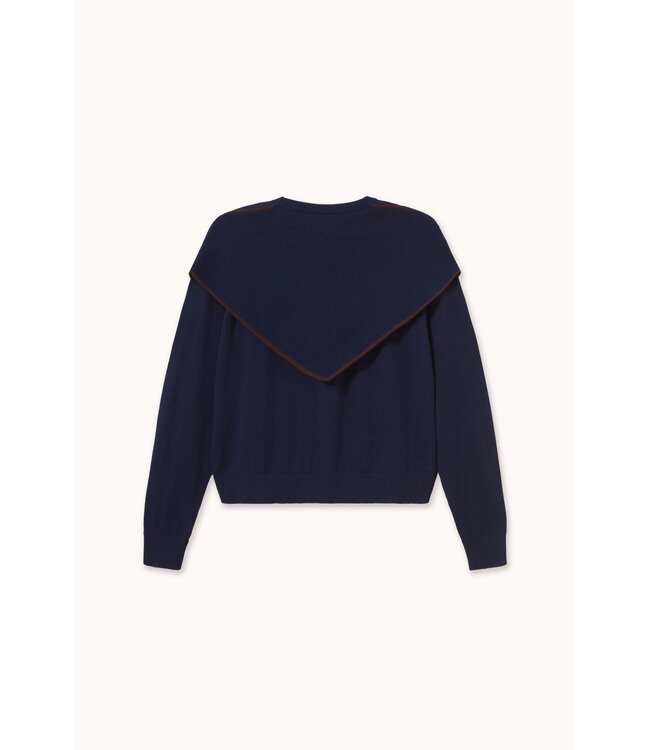 TINYCOTTONS TC SCARF NECK LARA CARDIGAN MARINE