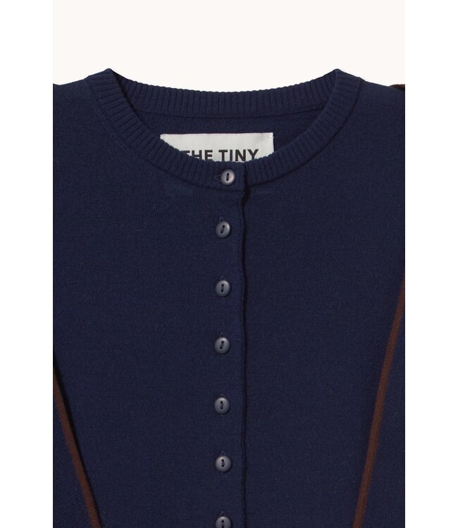 TINYCOTTONS TC SCARF NECK LARA CARDIGAN MARINE