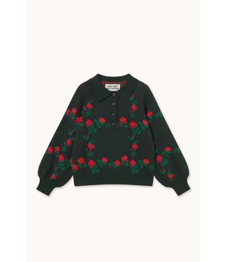 TINYCOTTONS TC ROSES POLO/PULL BASE INK BLUE