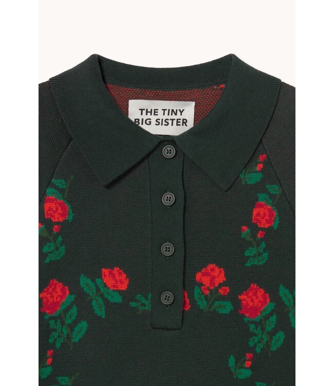 TINYCOTTONS TC ROSES POLO/PULL BASE INK BLUE